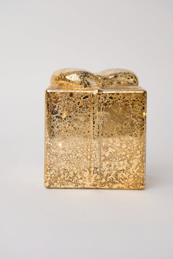 Carraig Donn Medium Christmas Gold LED Present Decoration