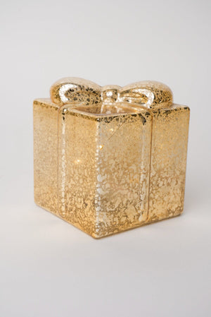 Carraig Donn Medium Christmas Gold LED Present Decoration