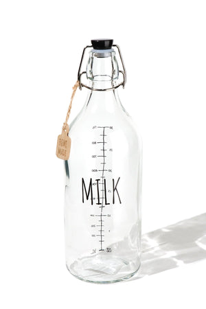 Carraig Donn Medium Glass Kitchen Milk Bottle With Lid