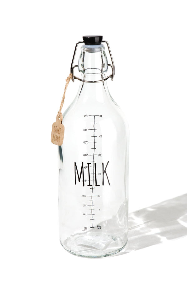 Carraig Donn Medium Glass Kitchen Milk Bottle With Lid