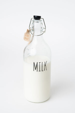Carraig Donn Medium Glass Kitchen Milk Bottle With Lid