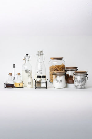 Carraig Donn Medium Glass Kitchen Milk Bottle With Lid