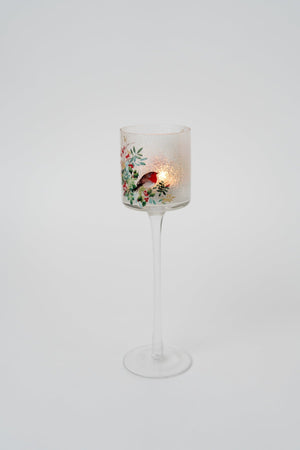 Carraig Donn Medium Glass Robin Christmas Stem Votive
