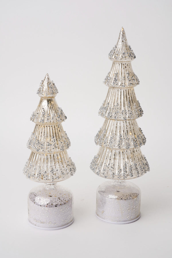 Carraig Donn Medium Gold Glass Rotating LED Christmas Tree