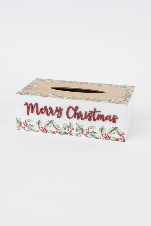 Merry Christmas Festive Tissue Box