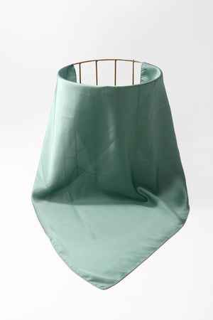 Carraig Donn Mint Green Satin Gold Ring Detail Neckerchief Scarf