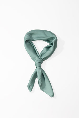 Carraig Donn Mint Green Satin Gold Ring Detail Neckerchief Scarf