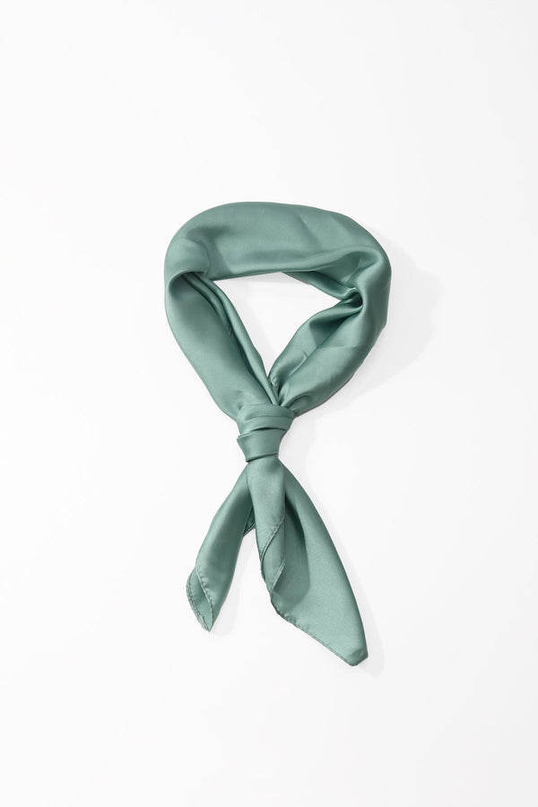 Carraig Donn Mint Green Satin Gold Ring Detail Neckerchief Scarf