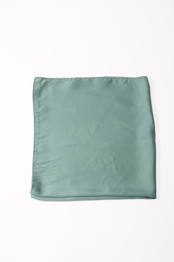 Carraig Donn Mint Green Satin Gold Ring Detail Neckerchief Scarf