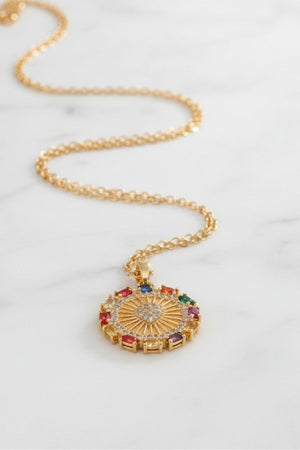Carraig Donn Multicoloured Heart Pendant