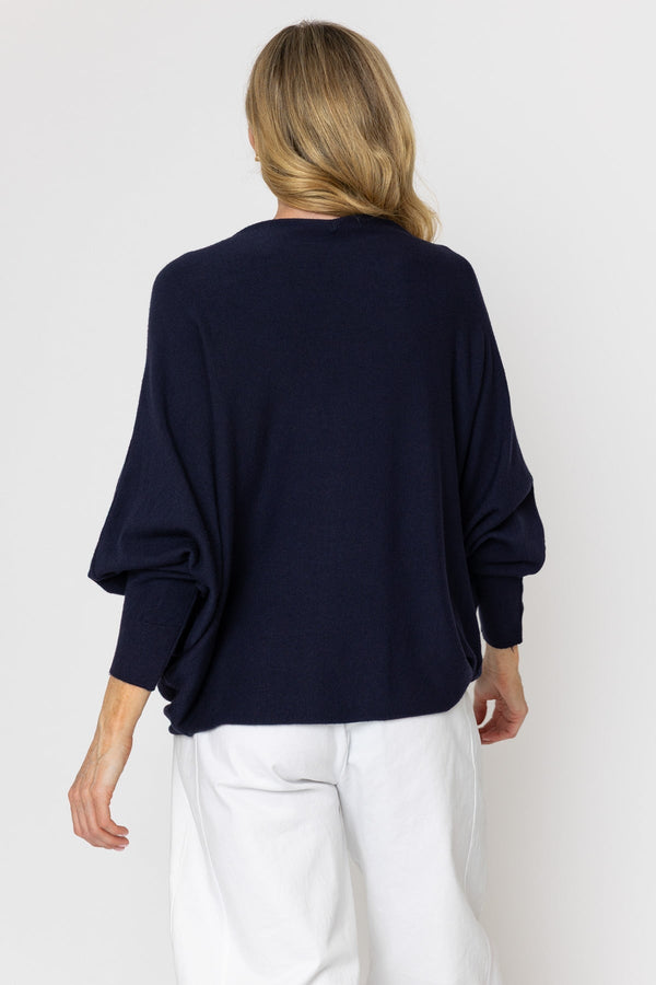 Carraig Donn Navy Batwing Knit Jumper