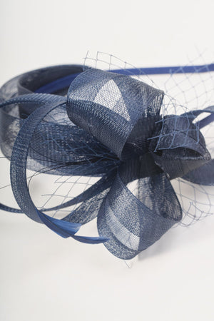 Carraig Donn Navy Bow & Feathers Fascinator Hairband
