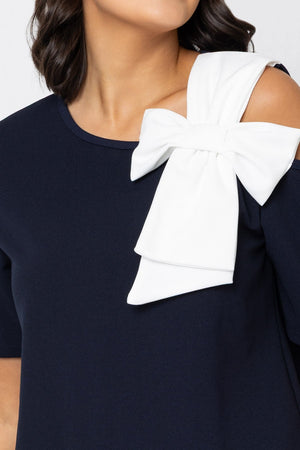 Carraig Donn Navy Contrast Bow Top