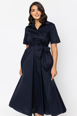 Carraig Donn Navy Kathleen Midi Dress