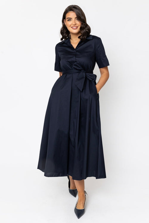 Navy Kathleen Midi Dress