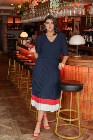 Carraig Donn Navy Michaela Midi Dress