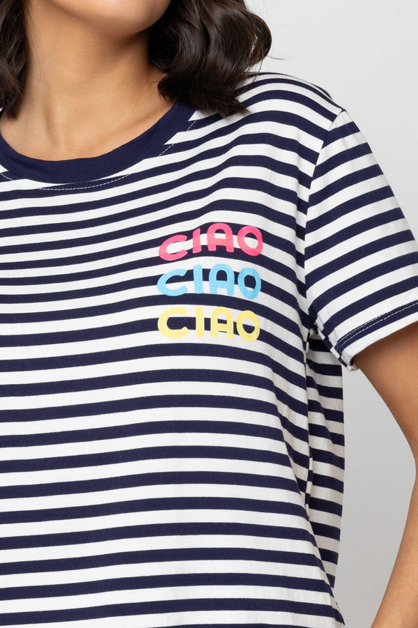Carraig Donn Navy Stripe T-Shirt