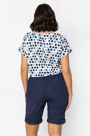 Carraig Donn Navy Tie Hem Top