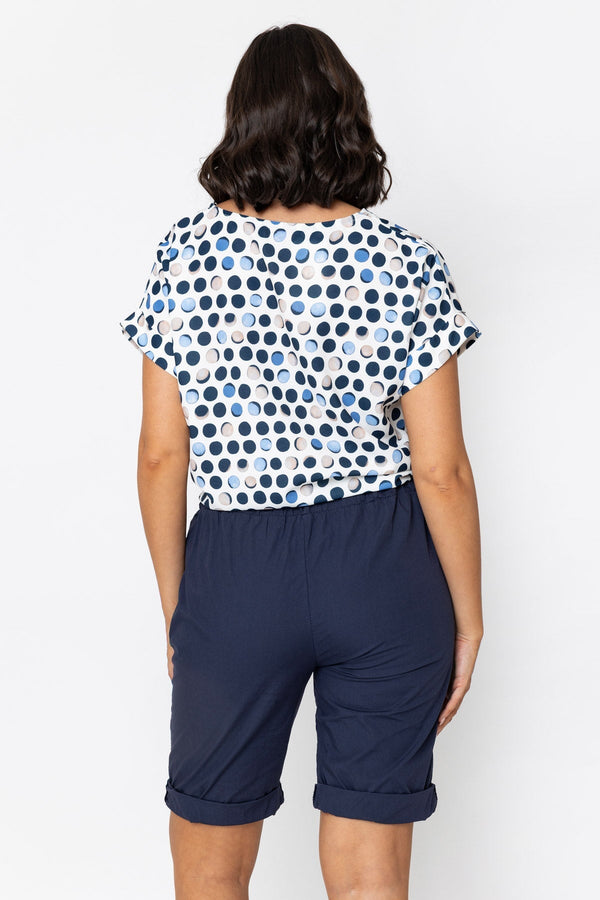 Carraig Donn Navy Tie Hem Top
