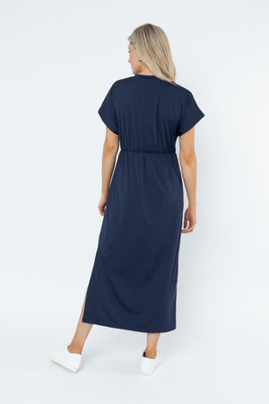 Carraig Donn Navy Tie Side T-Shirt Dress