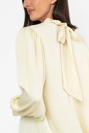 Carraig Donn Neck Scarf Blouse Lemon