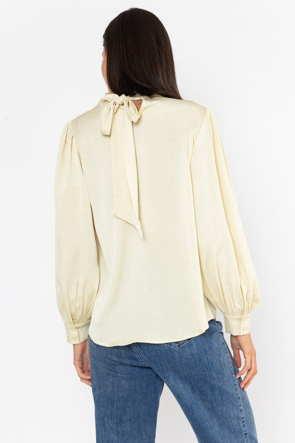 Carraig Donn Neck Scarf Blouse Lemon