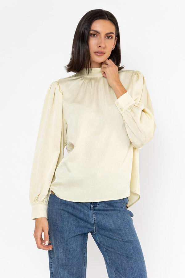 Carraig Donn Neck Scarf Blouse Lemon