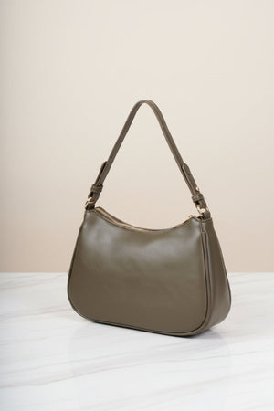 Carraig Donn Olive Green Eyelet & Stud Shoulder Bag