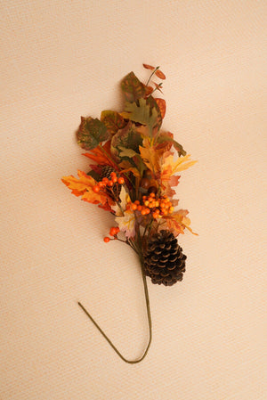 Carraig Donn Orange Halloween Pumpkin Decorative Pick