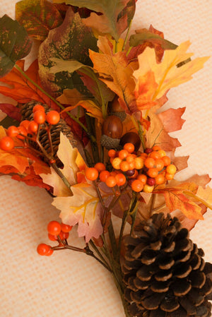 Carraig Donn Orange Halloween Pumpkin Decorative Pick