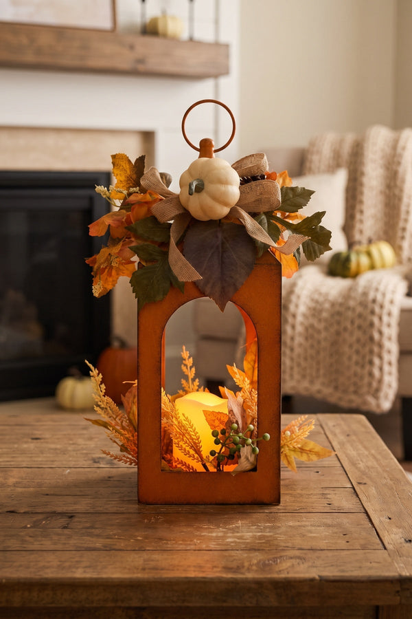 Carraig Donn Orange Harvest Pumpkin Lantern Decorative Ornament