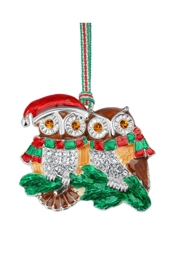 Carraig Donn Owl Couple Christmas Decoration