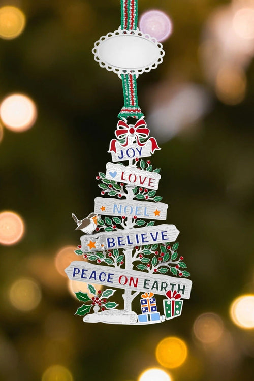 Peace On Earth Christmas Tree Decoration