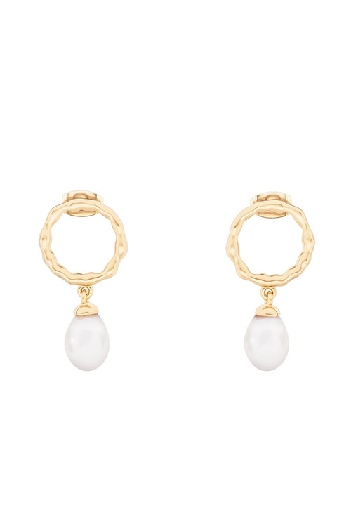 Carraig Donn Pearl Circle Earrings