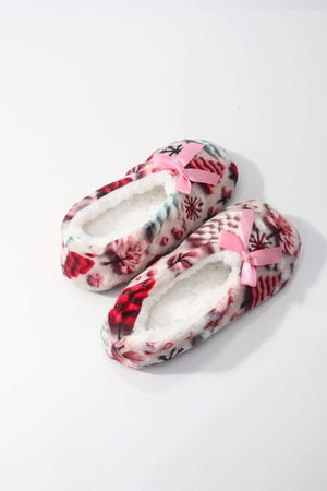 Carraig Donn Pink Christmas Tree Print Slipper Socks
