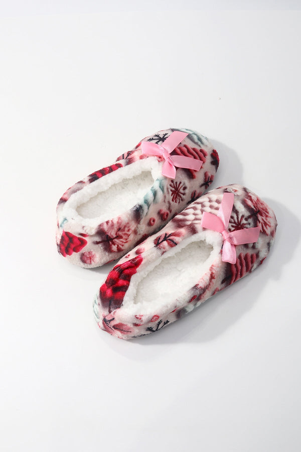 Carraig Donn Pink Christmas Tree Print Slipper Socks