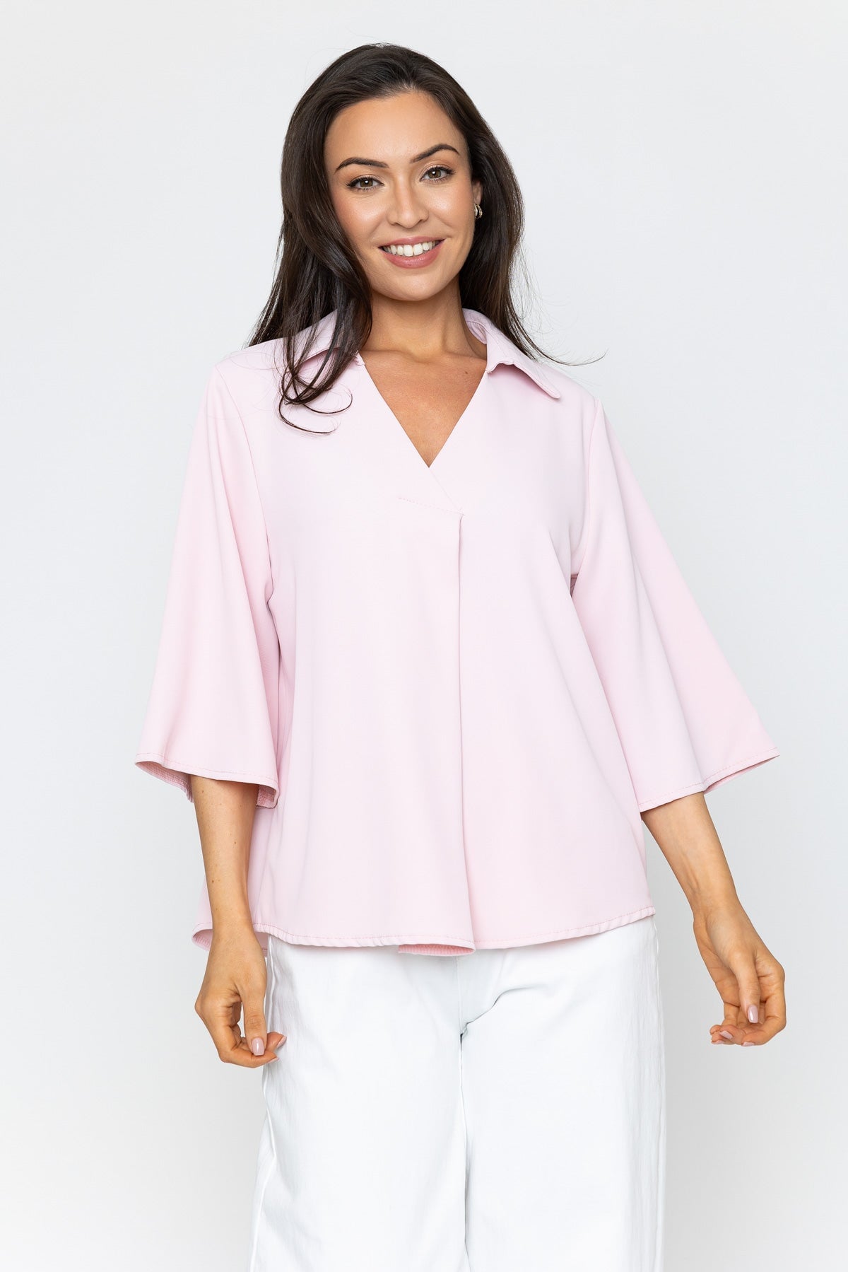 Pink Collared Top