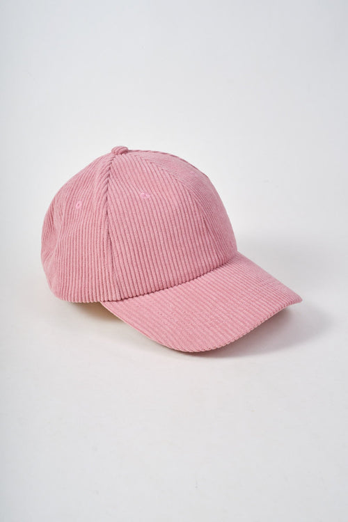 Pink Corduroy Baseball Cap