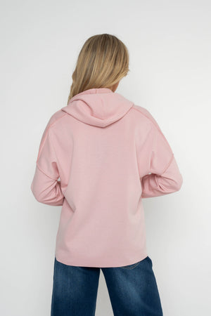 Carraig Donn Pink Embossed Long Sleeve Hoodie