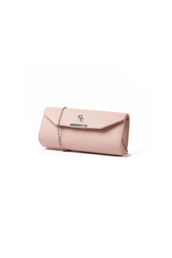 Carraig Donn Pink Faux Leather Envelope Clutch Bag