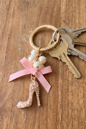 Carraig Donn Pink Heel Shaped Keyring