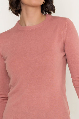 Carraig Donn Pink Knitted Crew Neck Long Sleeve Jumper