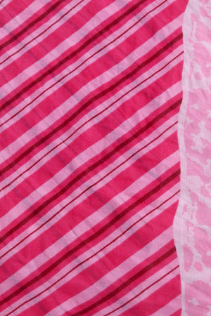 Carraig Donn Pink Mixed Pattern Print Cotton & Viscose Blend Scarf