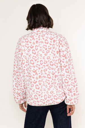 Carraig Donn Pink Printed Bonded Sherpa Zip Fleece Jacket