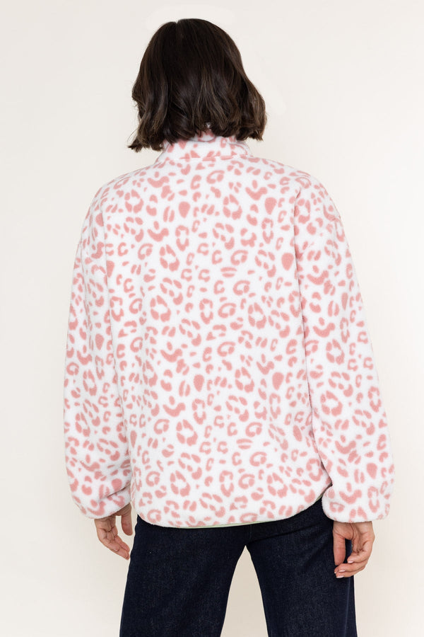 Carraig Donn Pink Printed Bonded Sherpa Zip Fleece Jacket