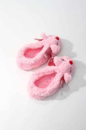 Carraig Donn Pink Reindeer Tartan Slipper Socks