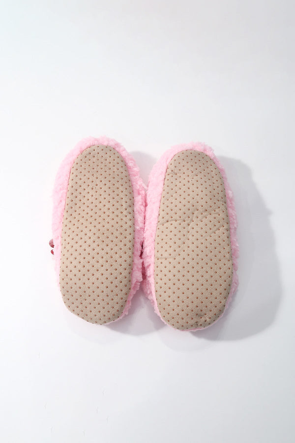 Carraig Donn Pink Reindeer Tartan Slipper Socks