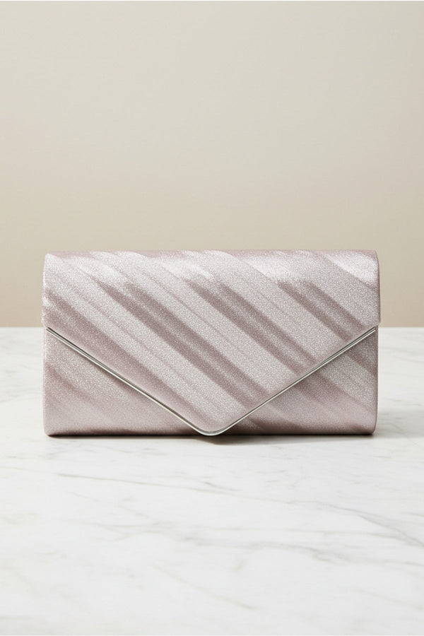 Carraig Donn Pink Shimmer Envelope Clutch Bag
