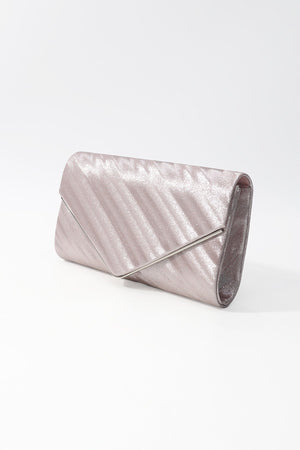 Carraig Donn Pink Shimmer Envelope Clutch Bag