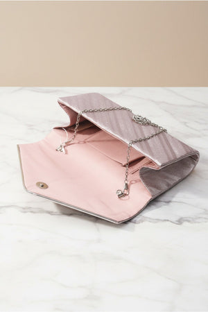 Carraig Donn Pink Shimmer Envelope Clutch Bag